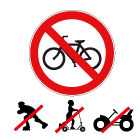 Panneau d'interdiction de tous les vhicules  roues